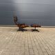 Vitra Eames Lounge Chair XL + Ottoman, Black leather & Santos Rosewood