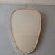 Asymmetrical oval rearview mirror vintage 1960