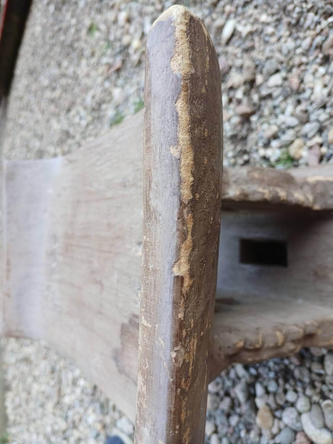 2 African carved wooden stools