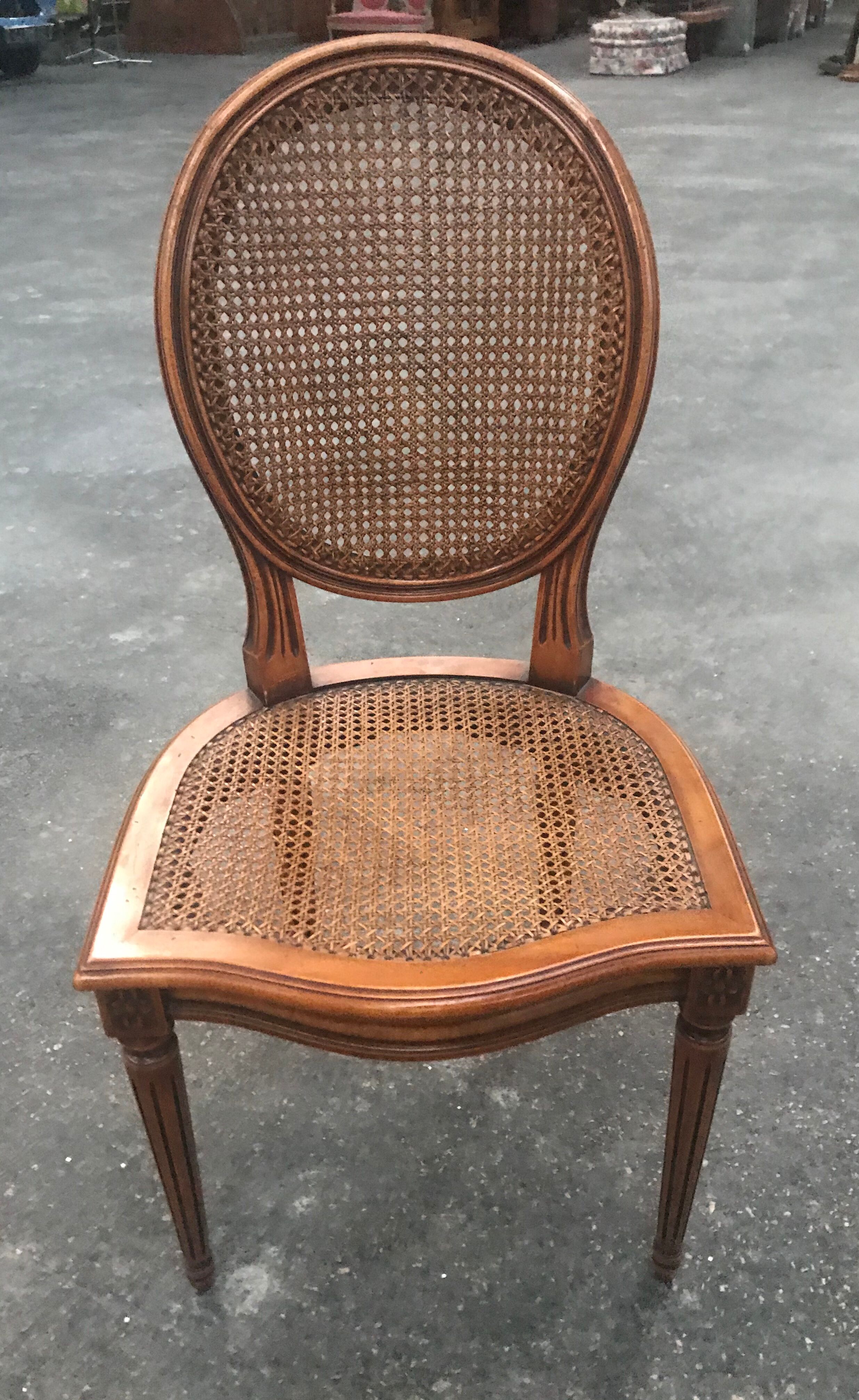 Series of 6 lLuis XVI chairs in cannage