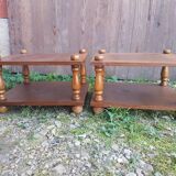 Pair of low wooden bedside tables