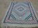 Tapis de chaise blanc et rose 48 x 42 cm