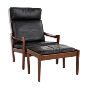 Fauteuil et ottoman en