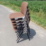 Set of 6 Italian design chairs 70s