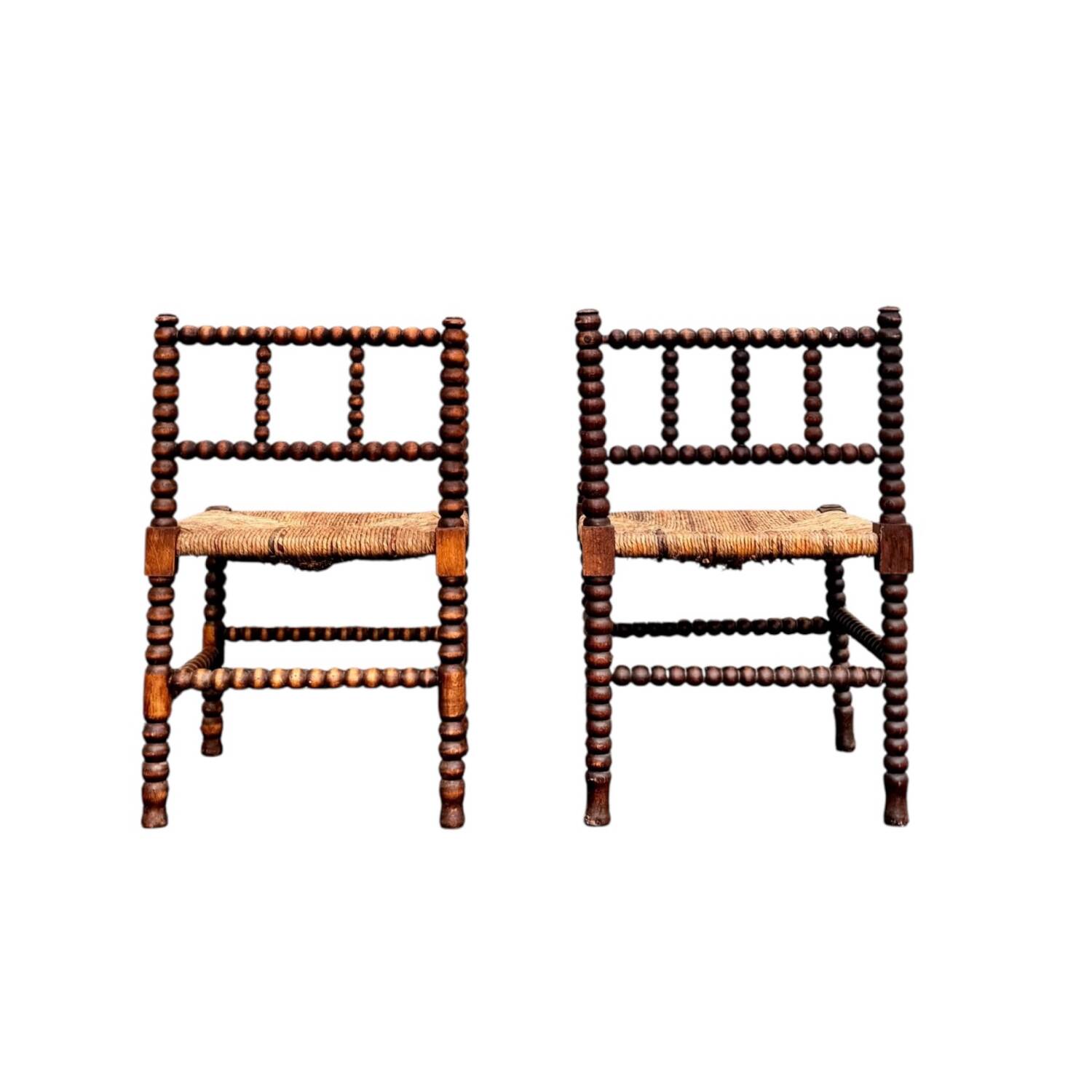 Two antique corner armchairs