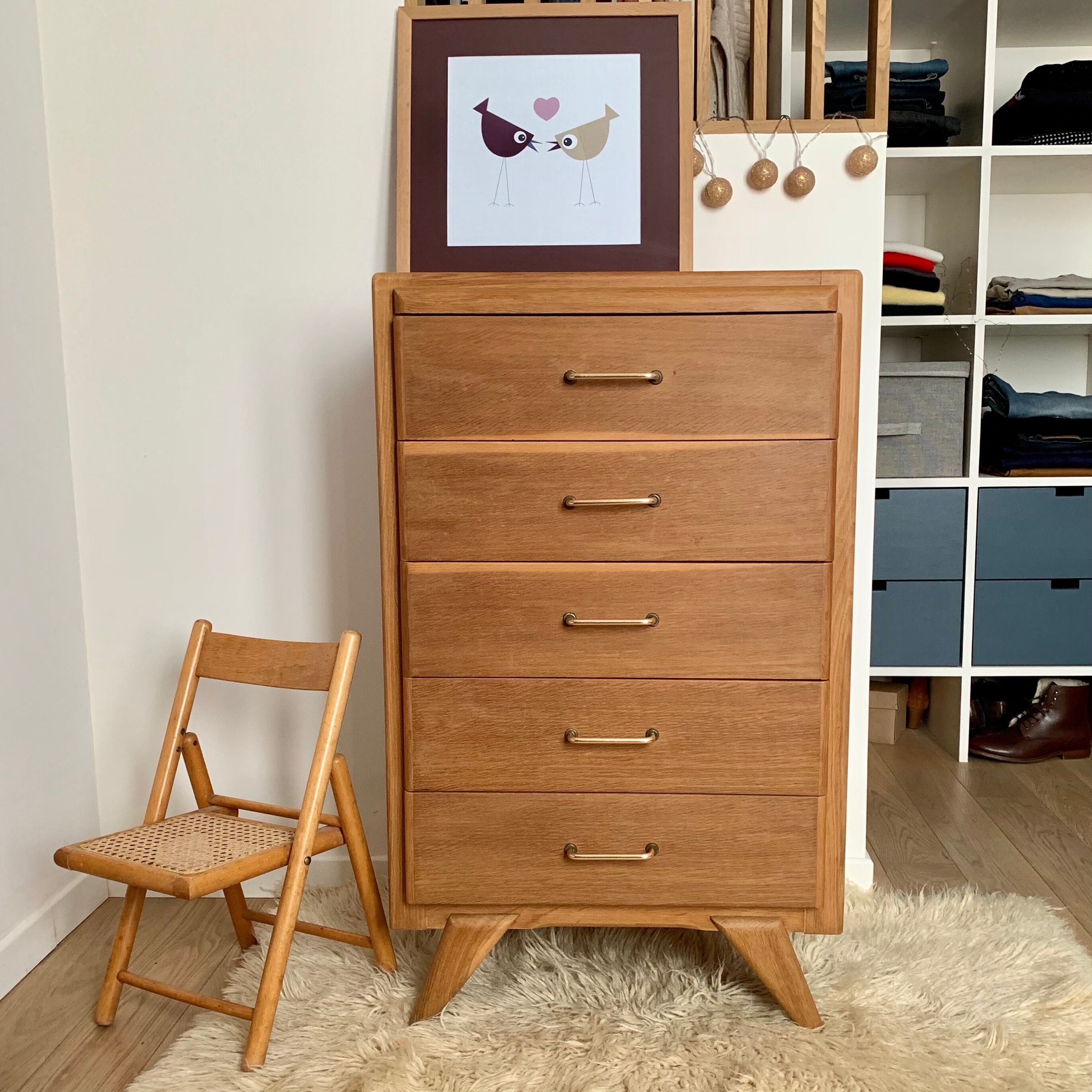 Vintage dresser feet compass