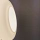 Scandinavian hanging lamp in white glass with inlayed black motifs.