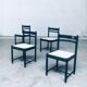 Italian design dining chair from the 1960s, set of 4.