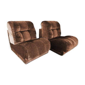 1970s Pair of Armchairs by Guido Faleschini for Mariani - Pace Collection