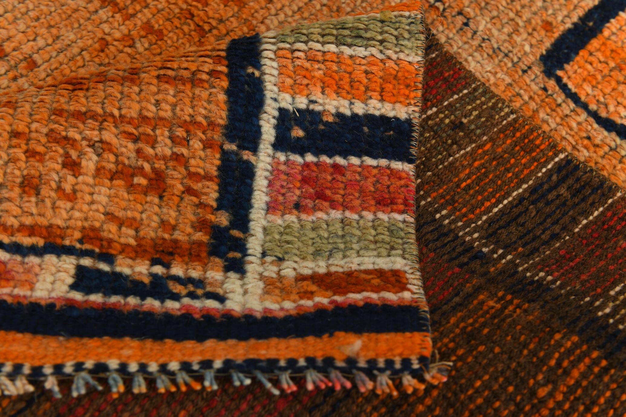 Vintage Mid Century Modern Super Soft Runner Rug, 86x302Cm