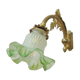 Bronze wall lamp with green tulip