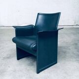 Postmodern Korium KM1 Leather Armchair by Tito Agnoli for Matteo Grassi, Italy, 1980s