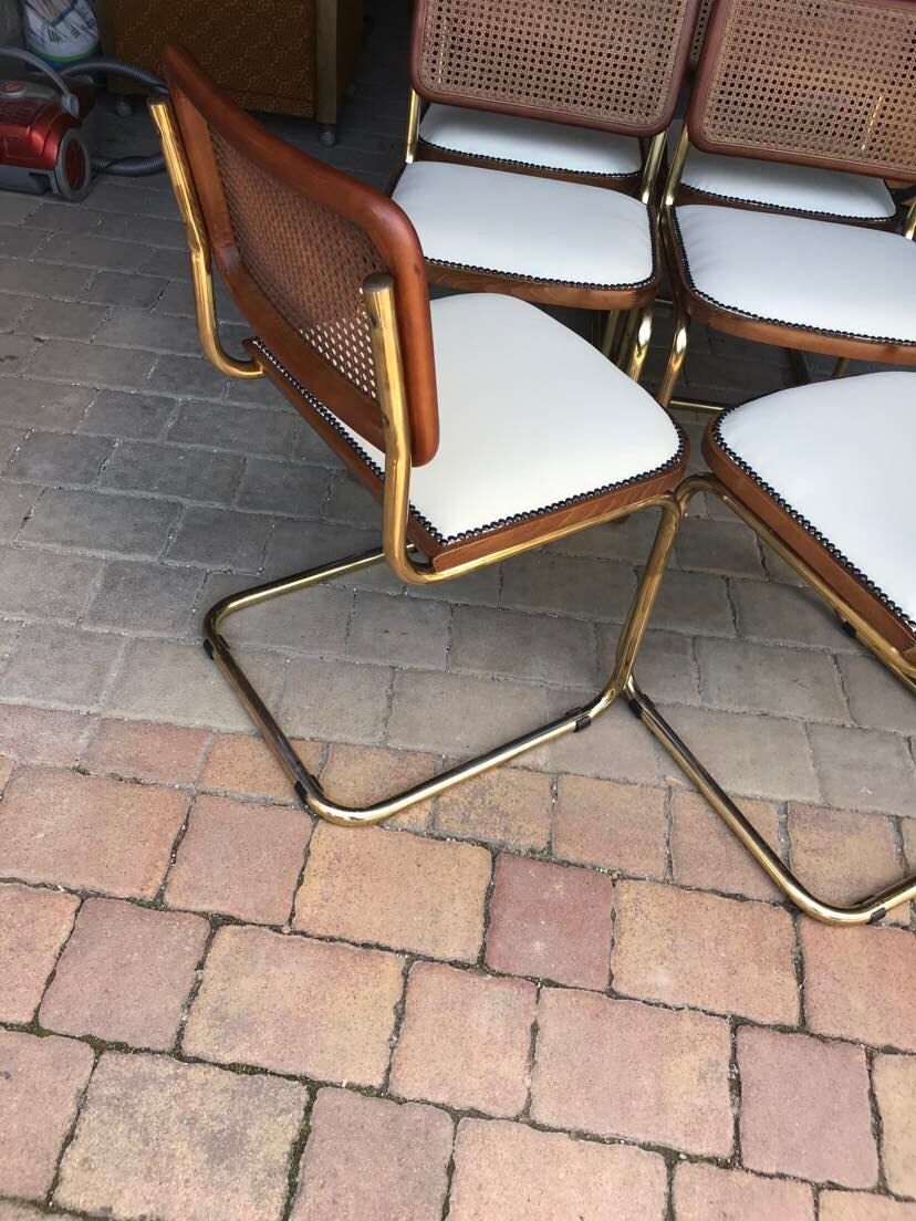 6 chaises cesca Marcel Breuer Italie 1970