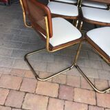 6 chaises cesca Marcel Breuer Italie 1970