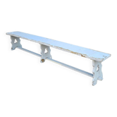 French wooden farmhouse bench / garden bench / 1960s
