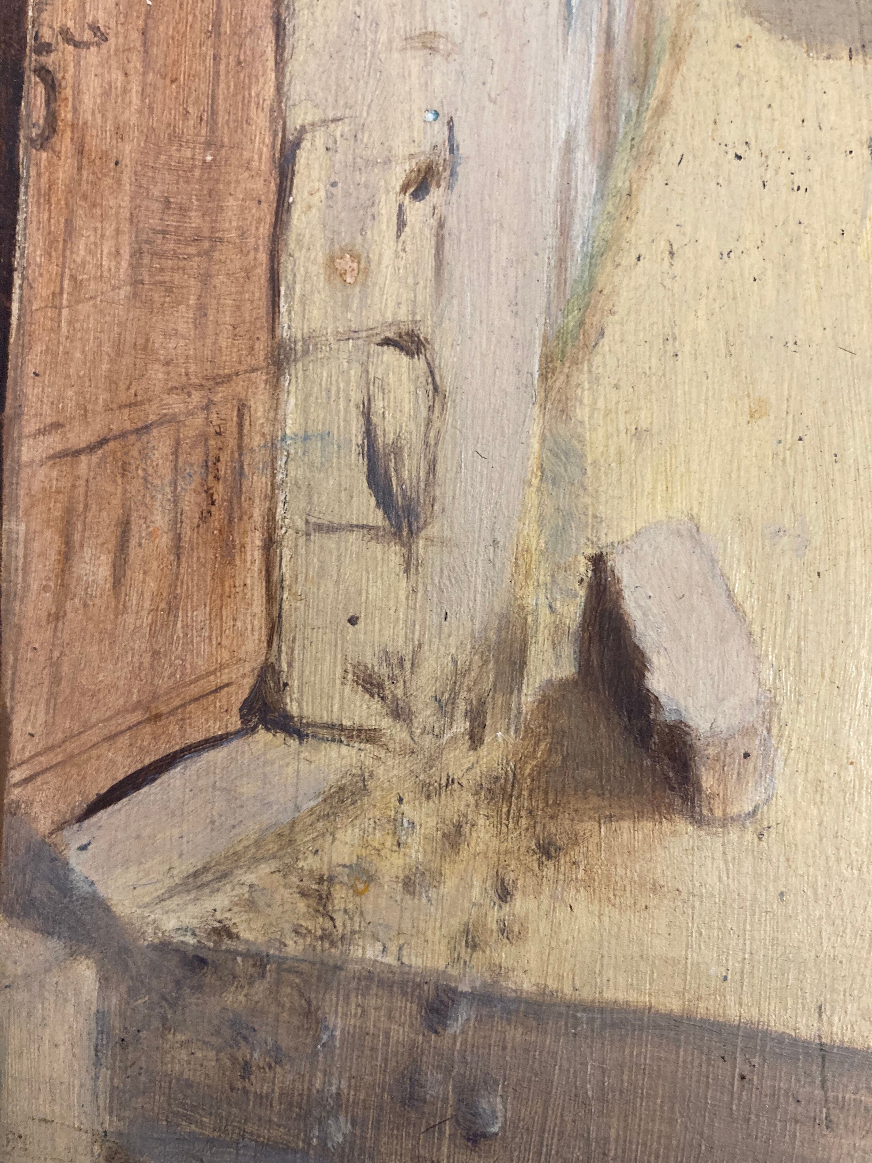 Huile sur carton vintage
