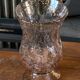 Photophore glass pink bubble parma unsigned vintage biot glassware