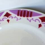 6 flat ironstone plates from Moulin des Loups and Hamage, Madeleine model