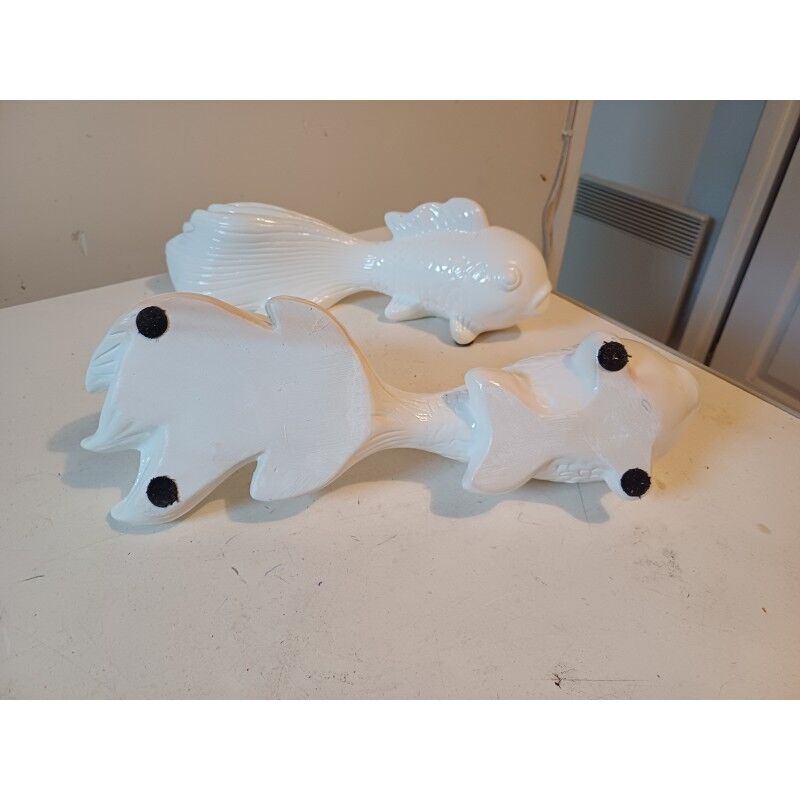 Pair of earthenware fish