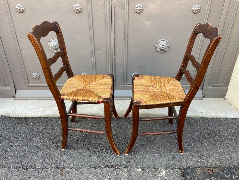2 bistro chairs 1930 Alsace