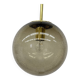 Suspension boule en laiton et verre fumé de Limburg Glashütte, années 1970