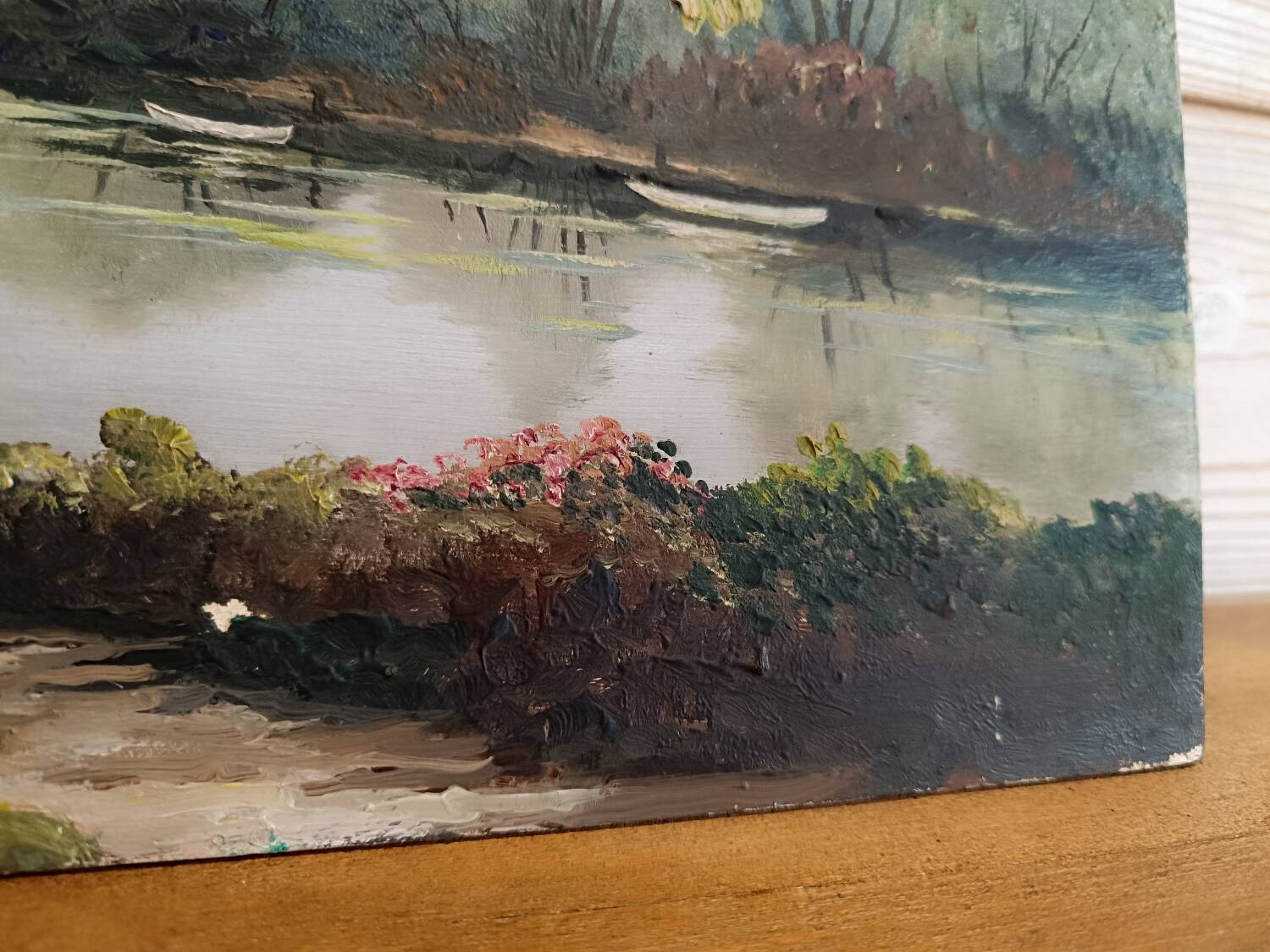 Small oil painting on hardboard