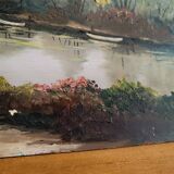 Small oil painting on hardboard