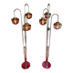 Paire de lampadaires "Muguet" en cascade, année 70