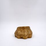 1970s gilt bronze elephant foot ashtray