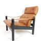 Danish suede leather armchair