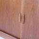 Teak sideboard by dyrlund, sliding door dresser, danish design, 1960s