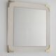 1940s/50s Scandinavian Wall Mirror with White Frame and Brass Details