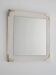 1940s/50s Scandinavian Wall Mirror with White Frame and Brass Details