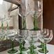 Verres à pied vintage pied vert