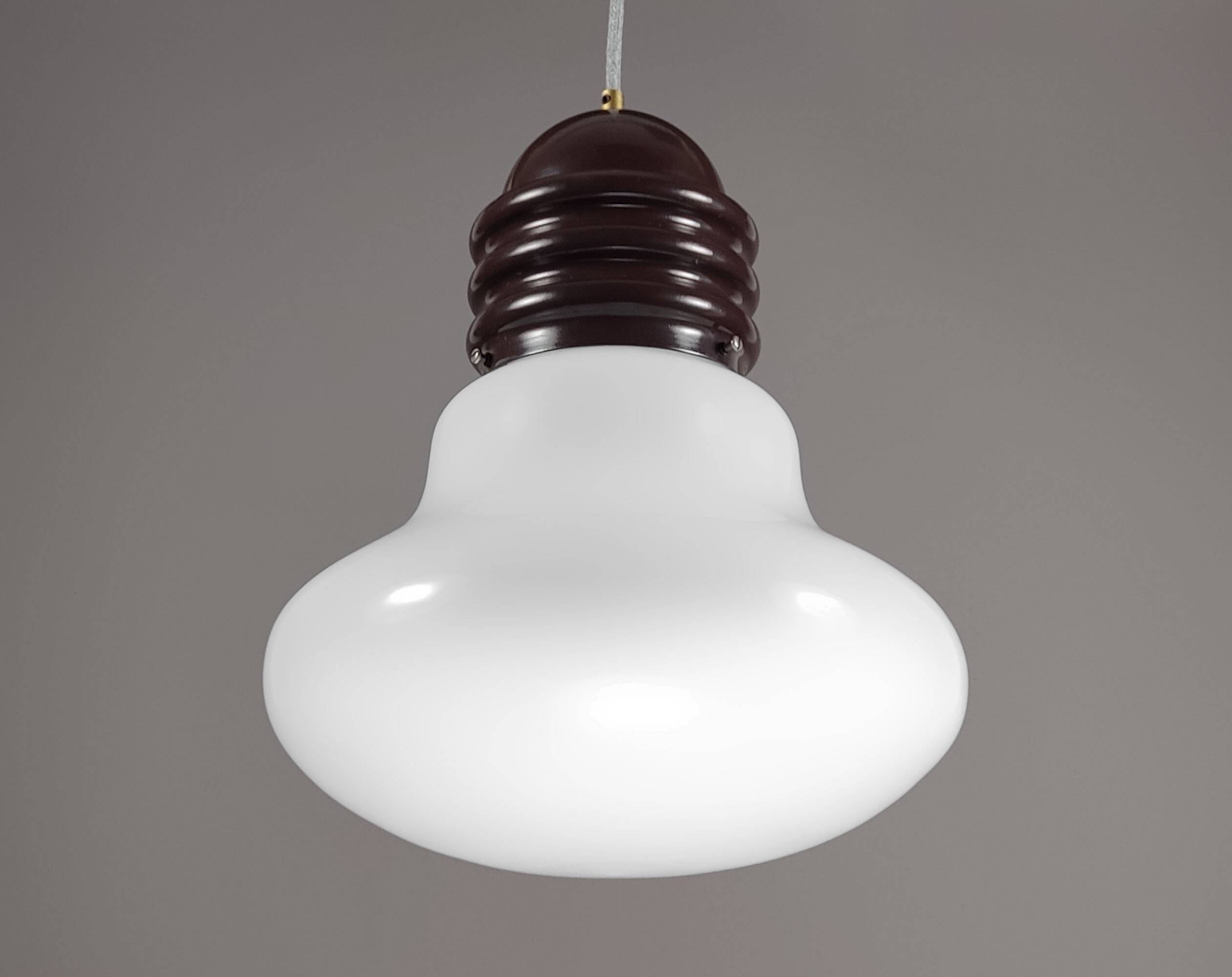 Vintage 1970s Italian Murano 'Bulb’ Pendant Lamp by Enrico Tronconi
