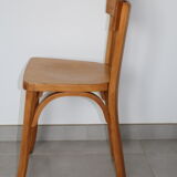2 Baumann chairs back wide light beech