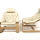 Set de 2 fauteuils scandinave en cuir "kroken" åke fribryter, nelo, norvège, 1980