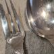 Silver plated stew spoon fork by Christofle Vendome
