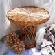 Vintage rattan round table