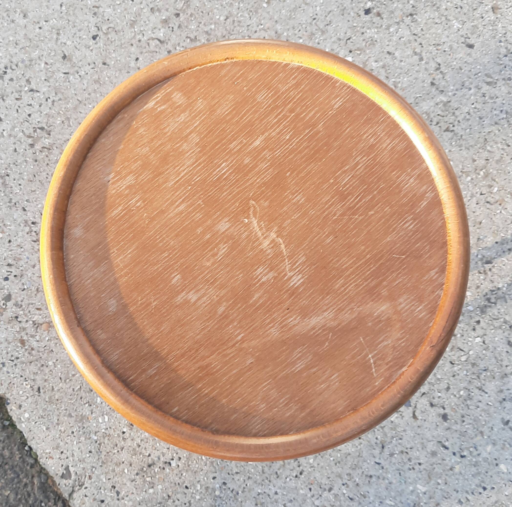 Thonet-style curved wooden stool