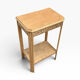 Art Deco console in raw wood with floral decoration, renovated 1930.