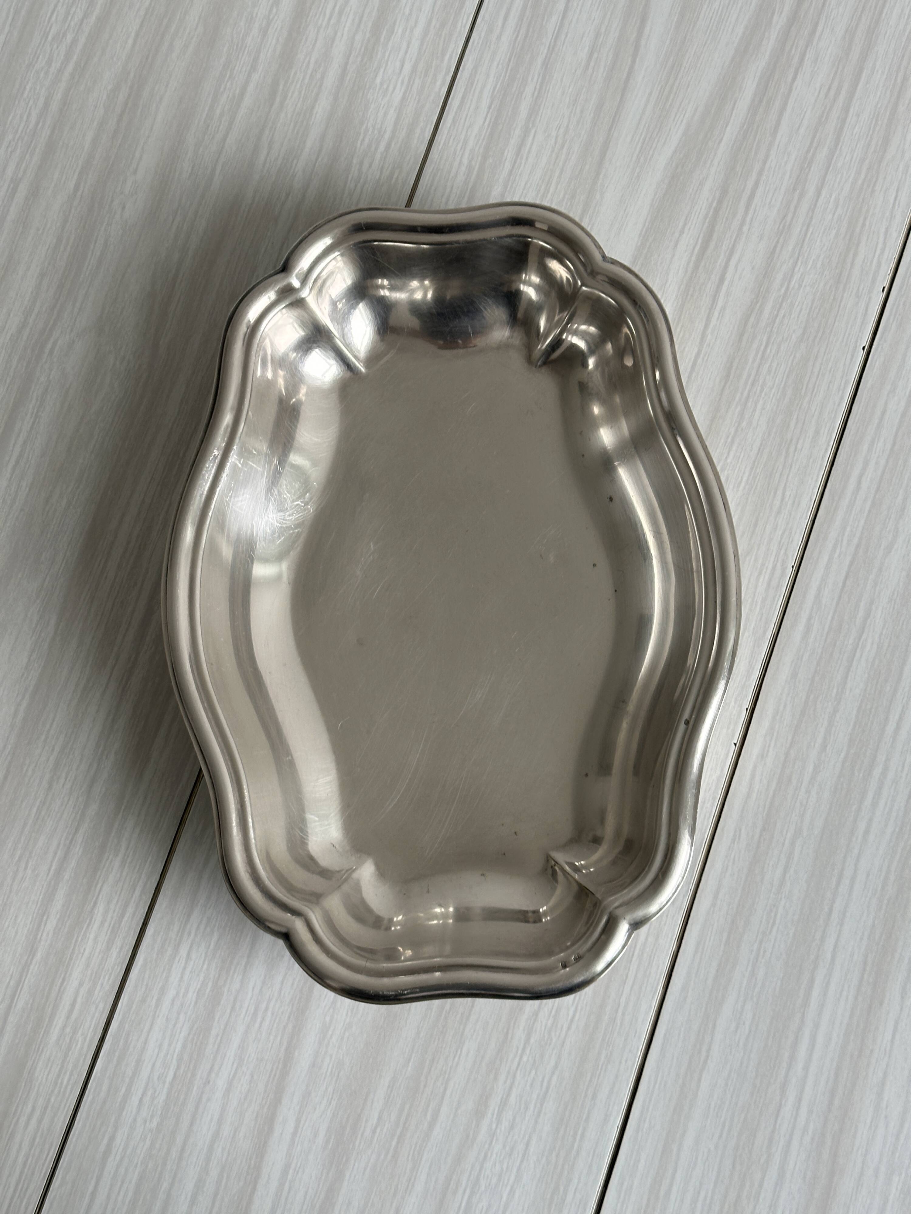Shiny metal dish