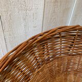 Pair of wicker basket armchairs
