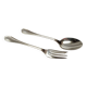 Spoon and fork to serve in silver metal of christofle model "spatours"