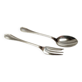 Spoon and fork to serve in silver metal of christofle model "spatours"