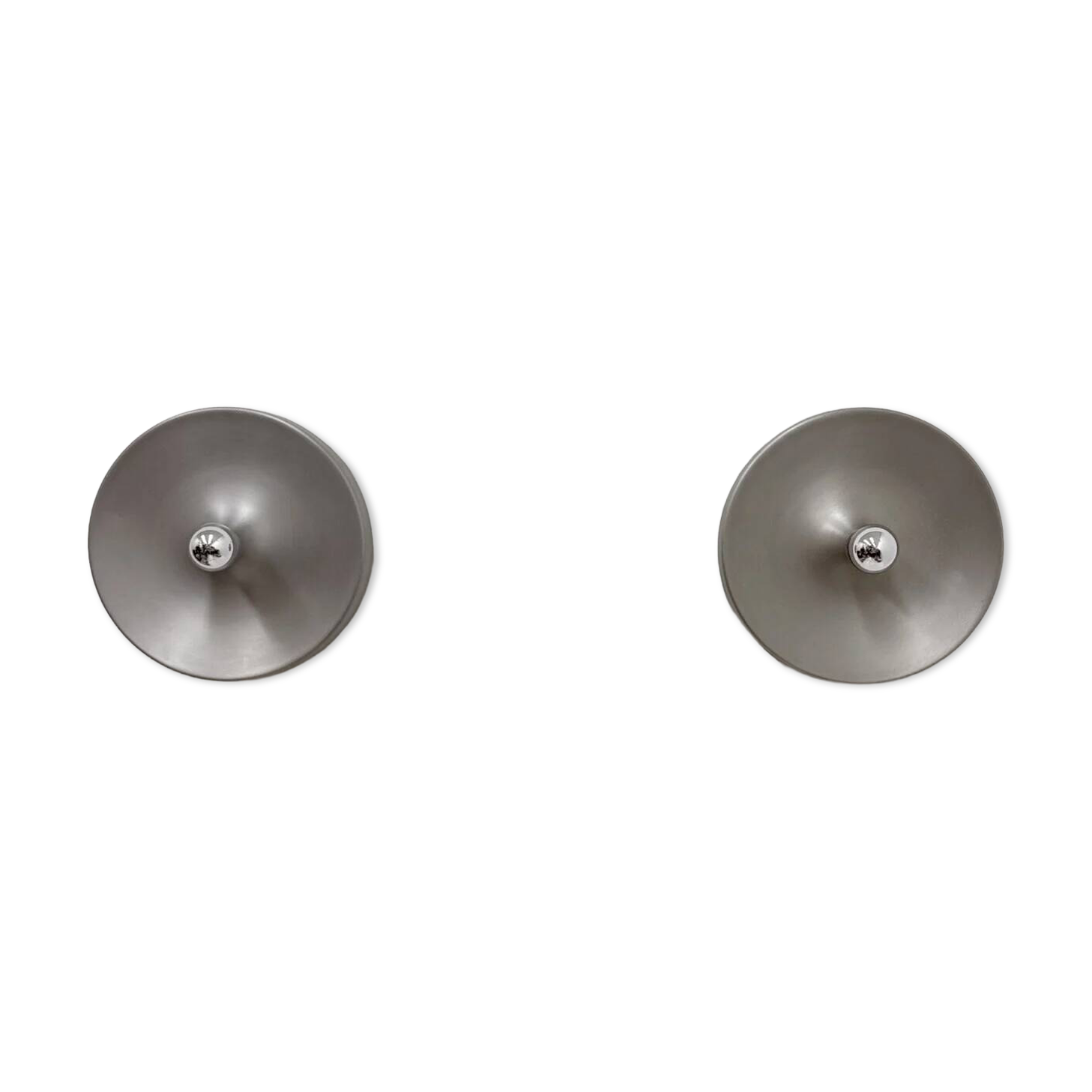 Mid-century design disc lamp, 1970s attributed to Charlotte Perriand for Les Arcs, set of 2