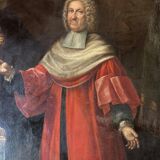 Portrait of a chancellor, oil on canvas dated 1727