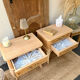 Table de chevet bois brut