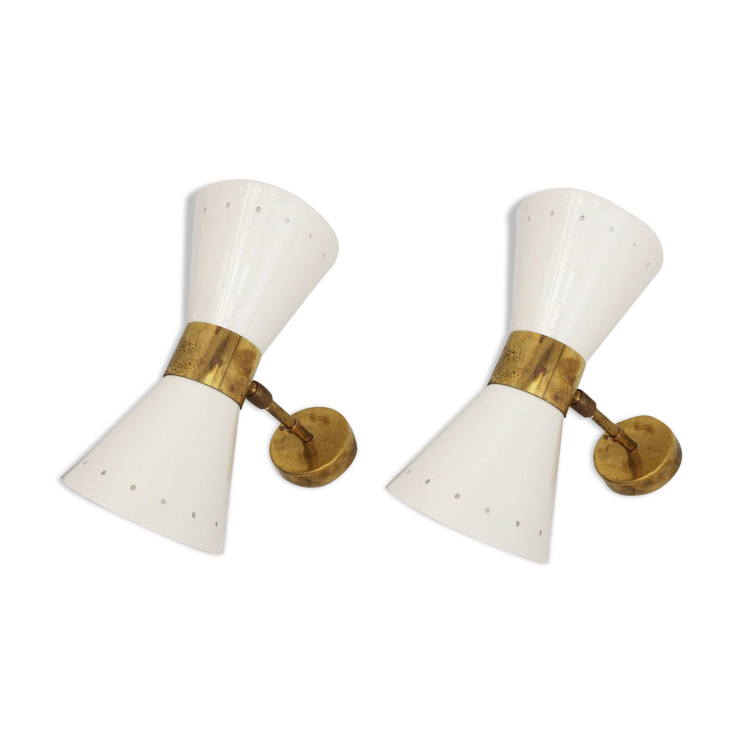 Paire d'appliques italiennes de design 50