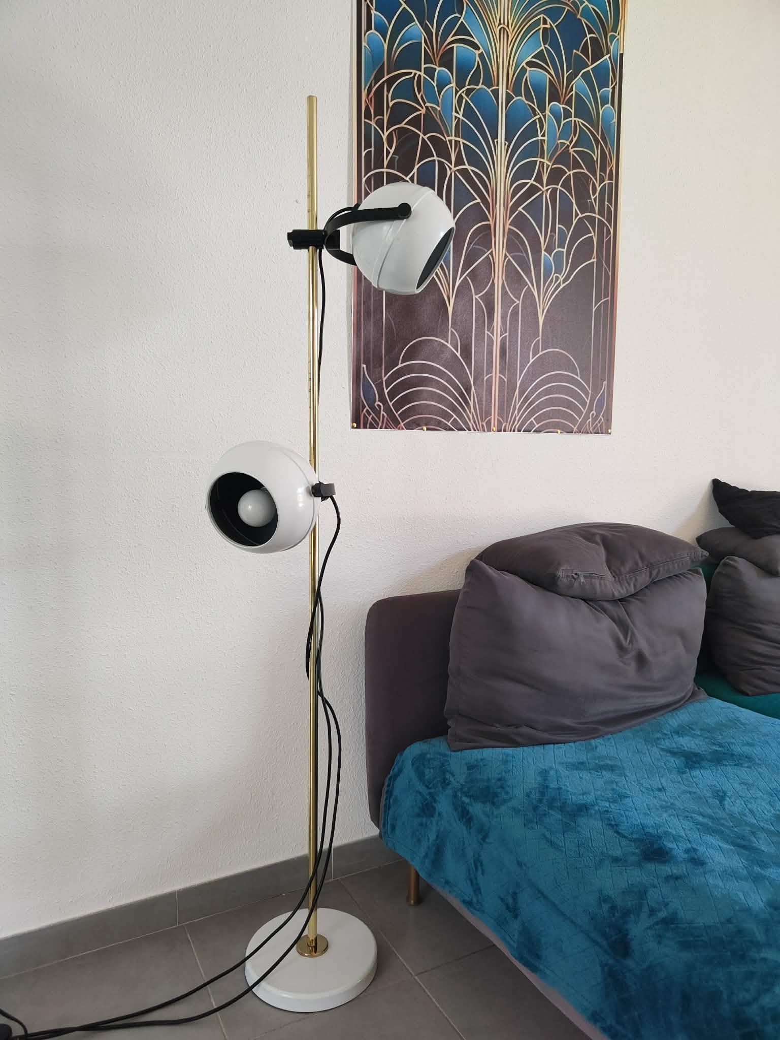 1970s vintage floor lamp eyes ball